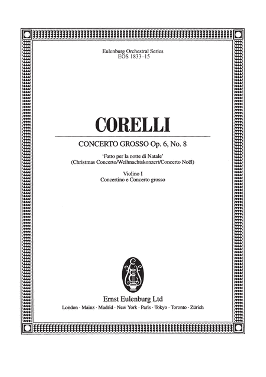 Concerto grosso Op. 6 No. 8 in G minor Part scores gallery preview page 1