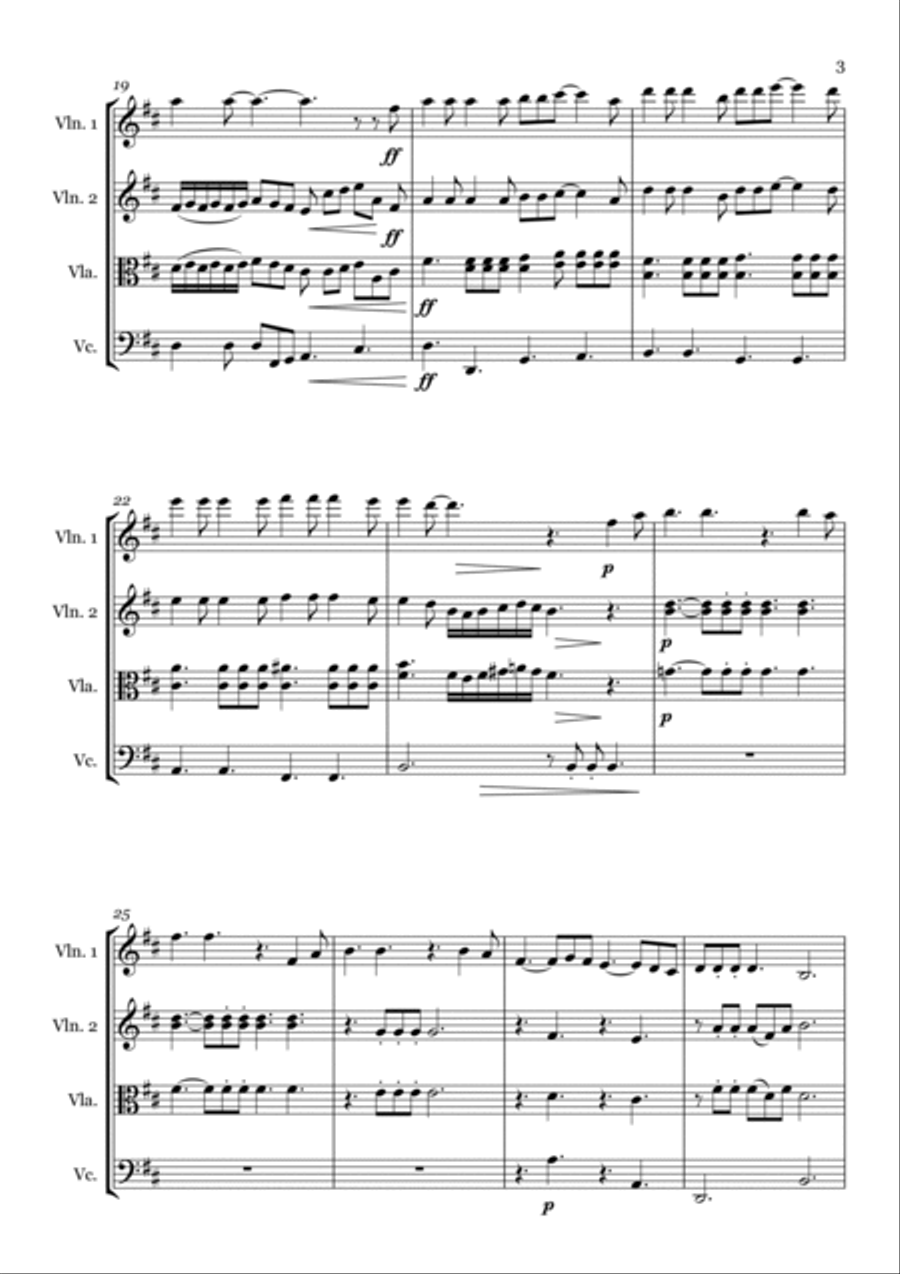 Hallelujah String Quartet scores gallery preview page 5