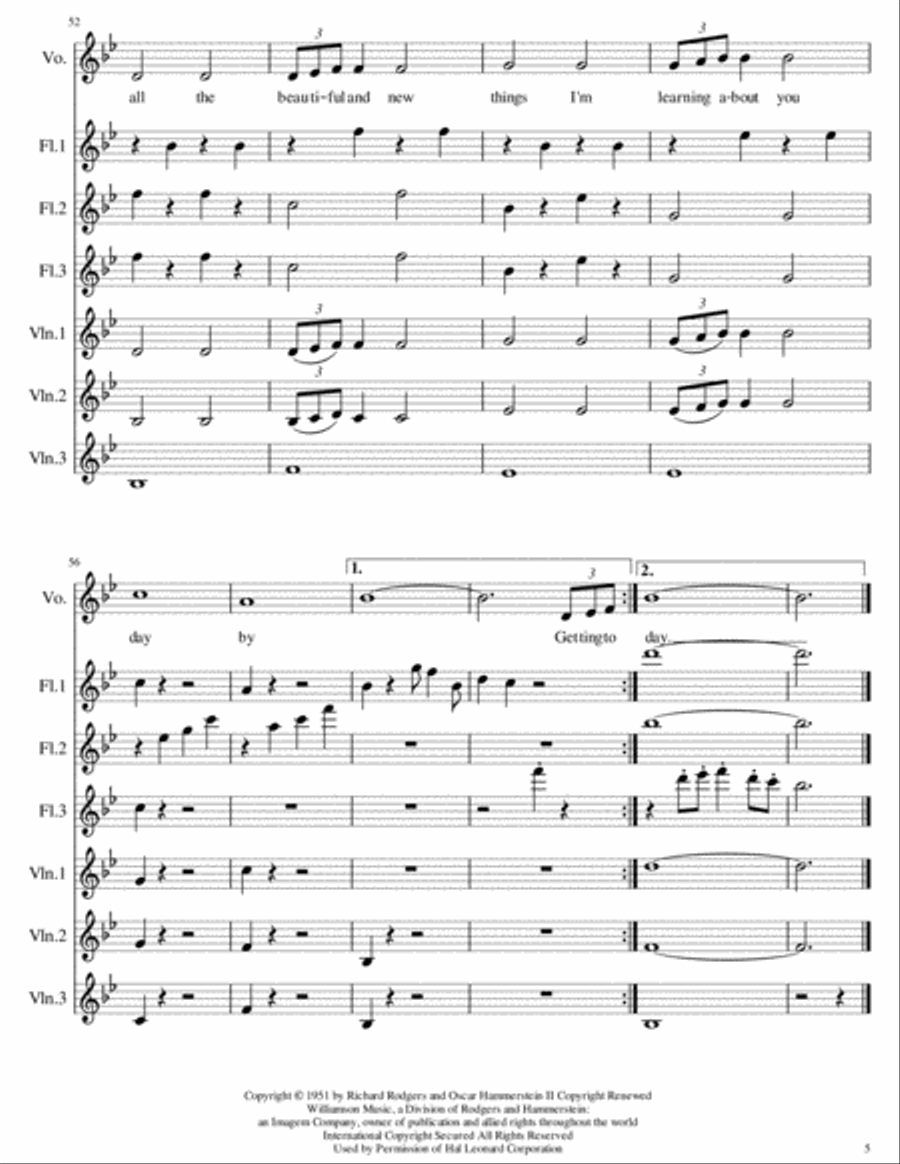 Getting To Know You Choir scores gallery preview page 5