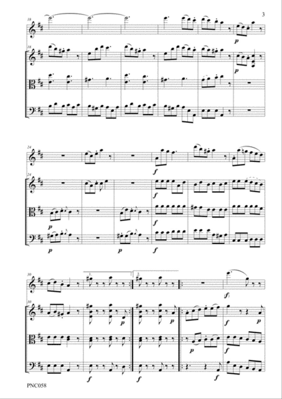 HAYDN QUARTETTO 1 IN D MAJOR Hob II: D9 for flute, violin, viola & cello Small Ensemble scores gallery preview page 4