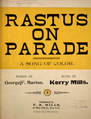 Rastus on Parade. A Song of Color