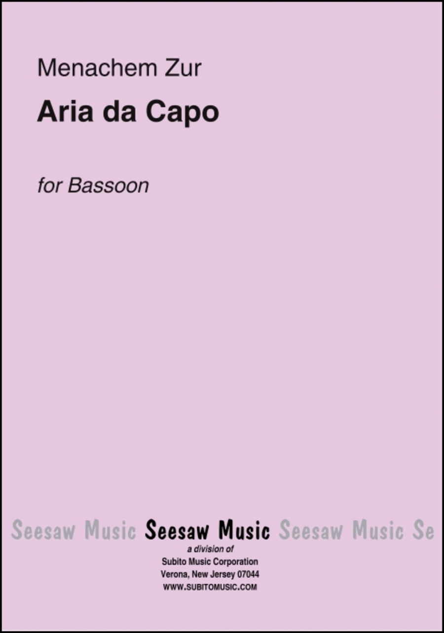 Aria da Capo Bassoon Solo scores gallery preview page 1