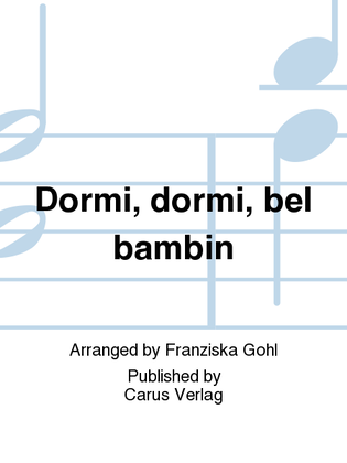 Book cover for Dormi, dormi, bel bambin