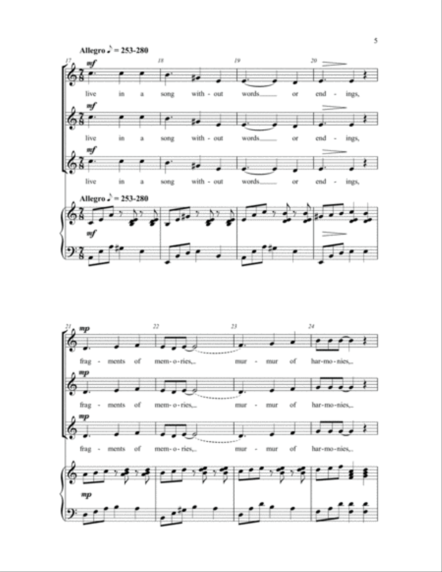 Born in a Song SSA scores gallery preview page 3