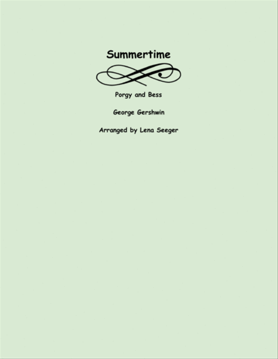 Summertime Summertime String Quartet scores gallery preview page 1