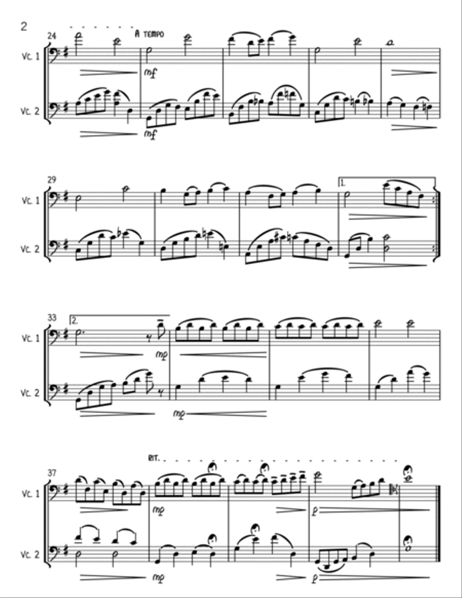 Over The Rainbow String Duet scores gallery preview page 2