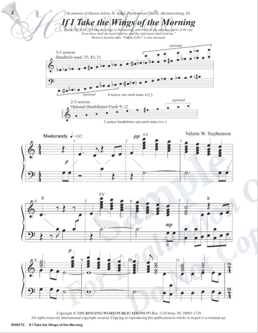 If I Take the Wings of the Morning 5-Octaves scores gallery preview page 2