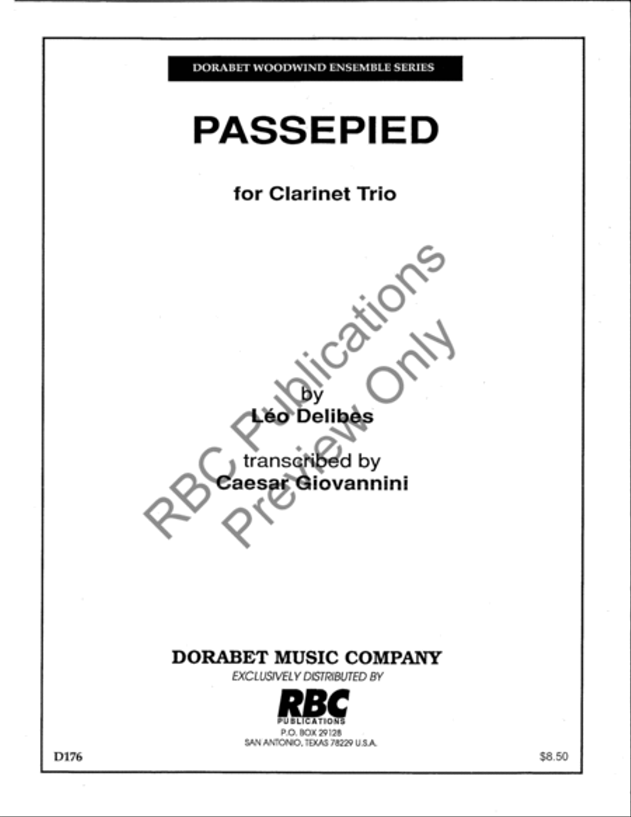 Passepied Passepied B-Flat Clarinet scores gallery preview page 2