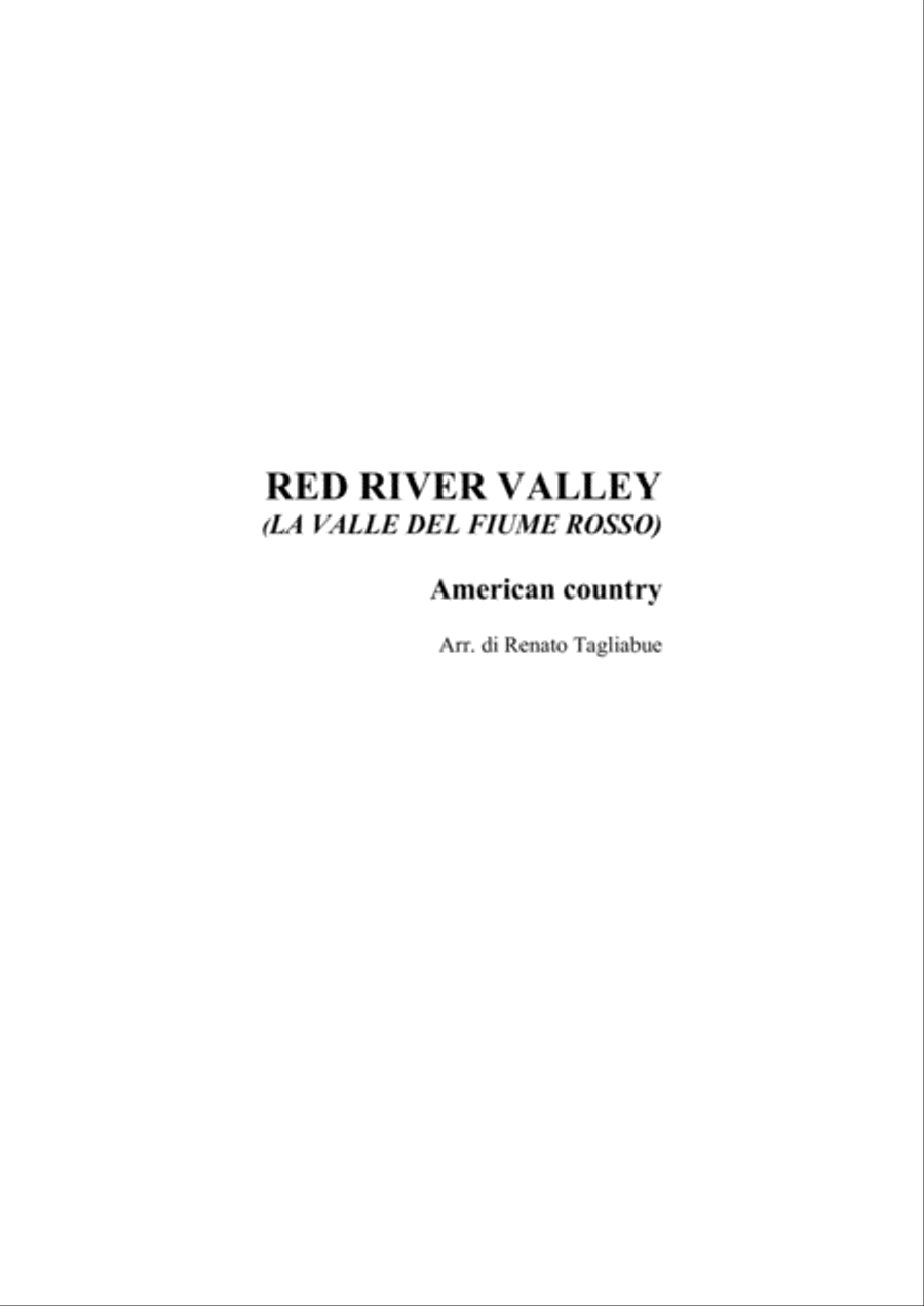 RED RIVER VALLEY - (La valle del fiume rosso) - For SATB Choir 4-Part scores gallery preview page 1