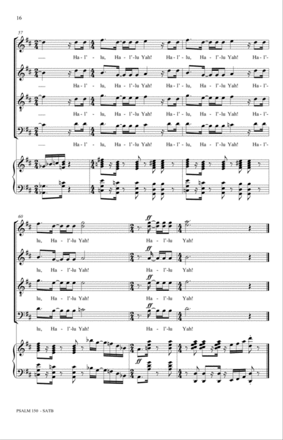 Psalm 150 (Halleluyah) Psalm 150 (Halleluyah) 4-Part scores gallery preview page 14