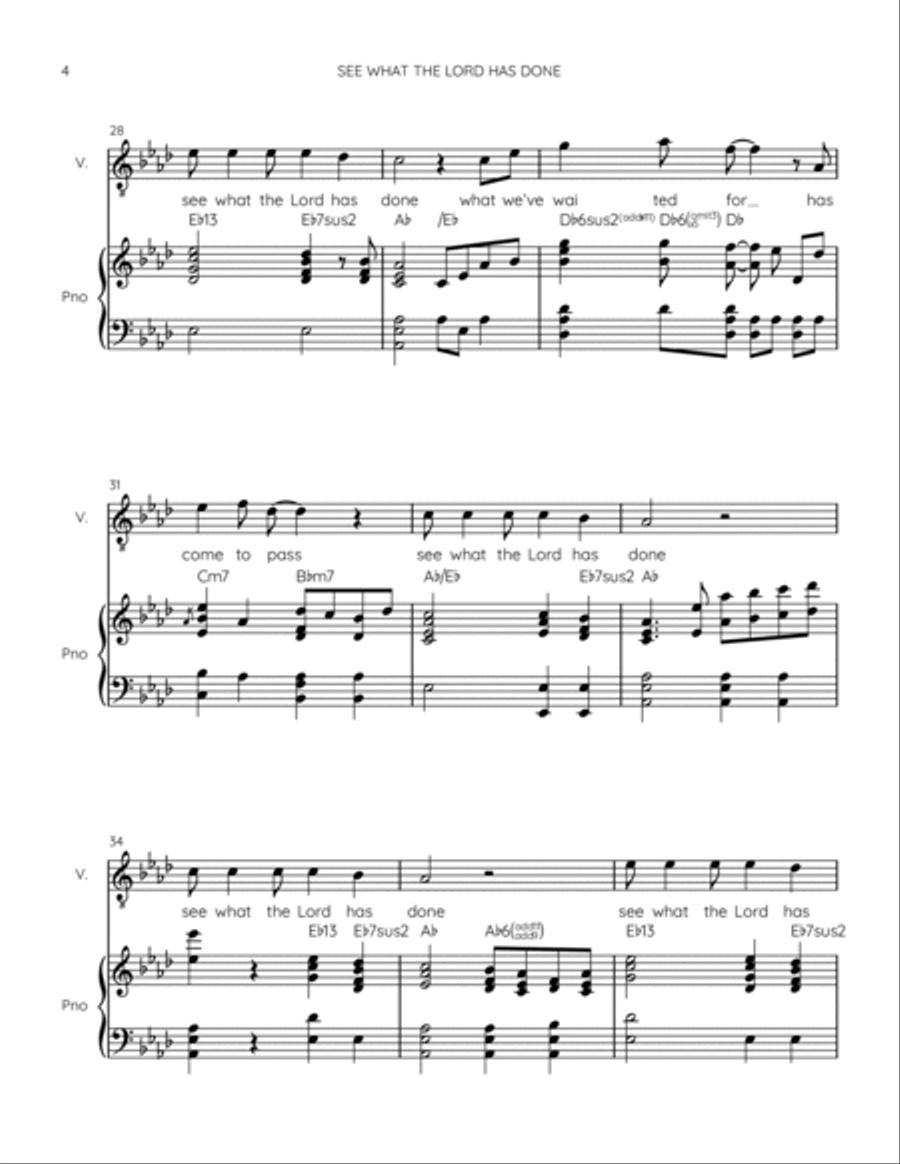 See what the Lord Has Done by Nathaniel Bassey Small Ensemble scores gallery preview page 4
