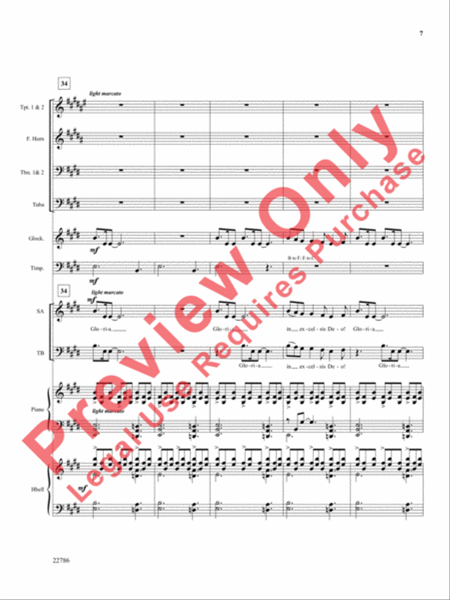 Gloria for Christmas Choir scores gallery preview page 8