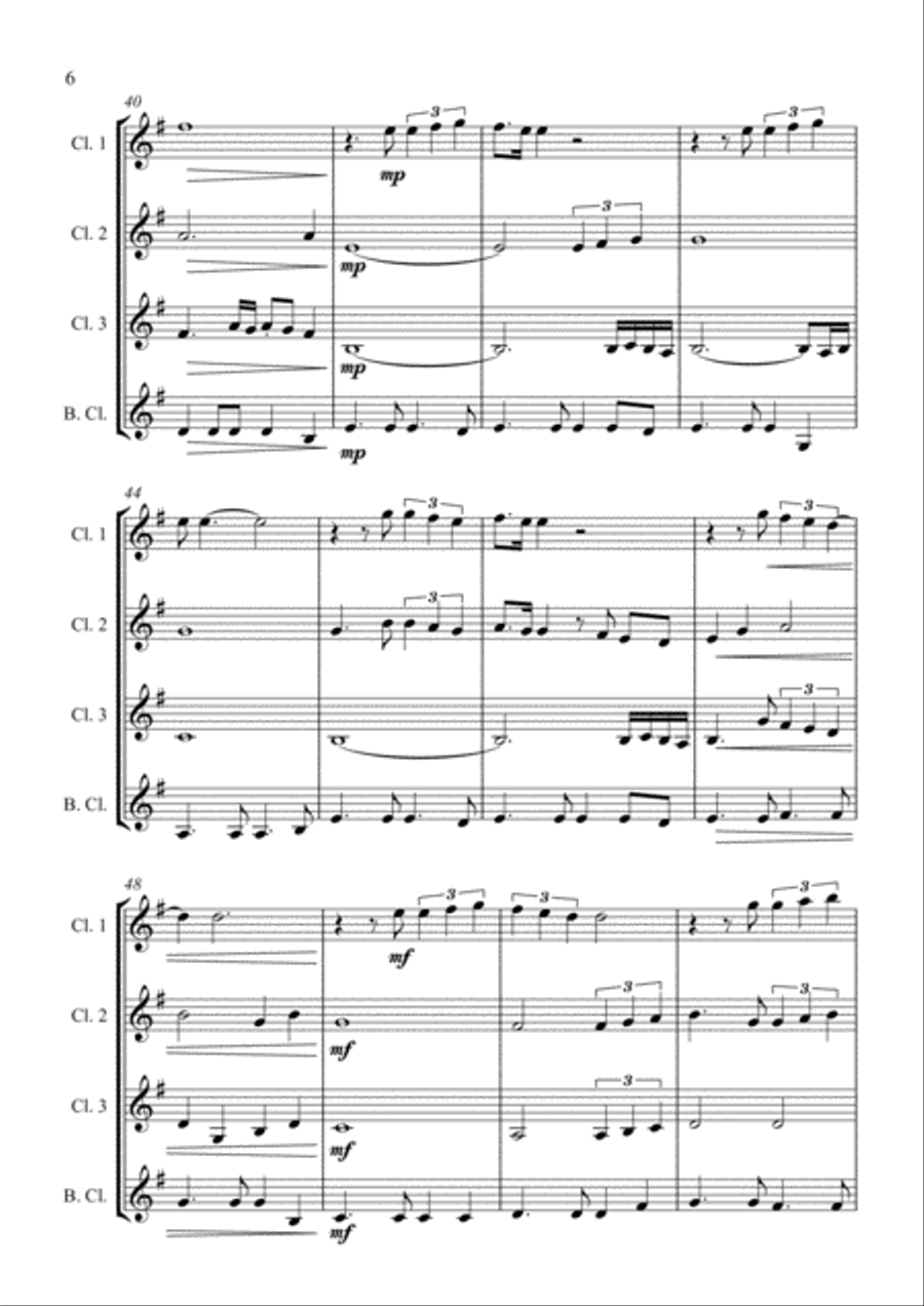 Final Countdown Clarinet Quartet scores gallery preview page 6