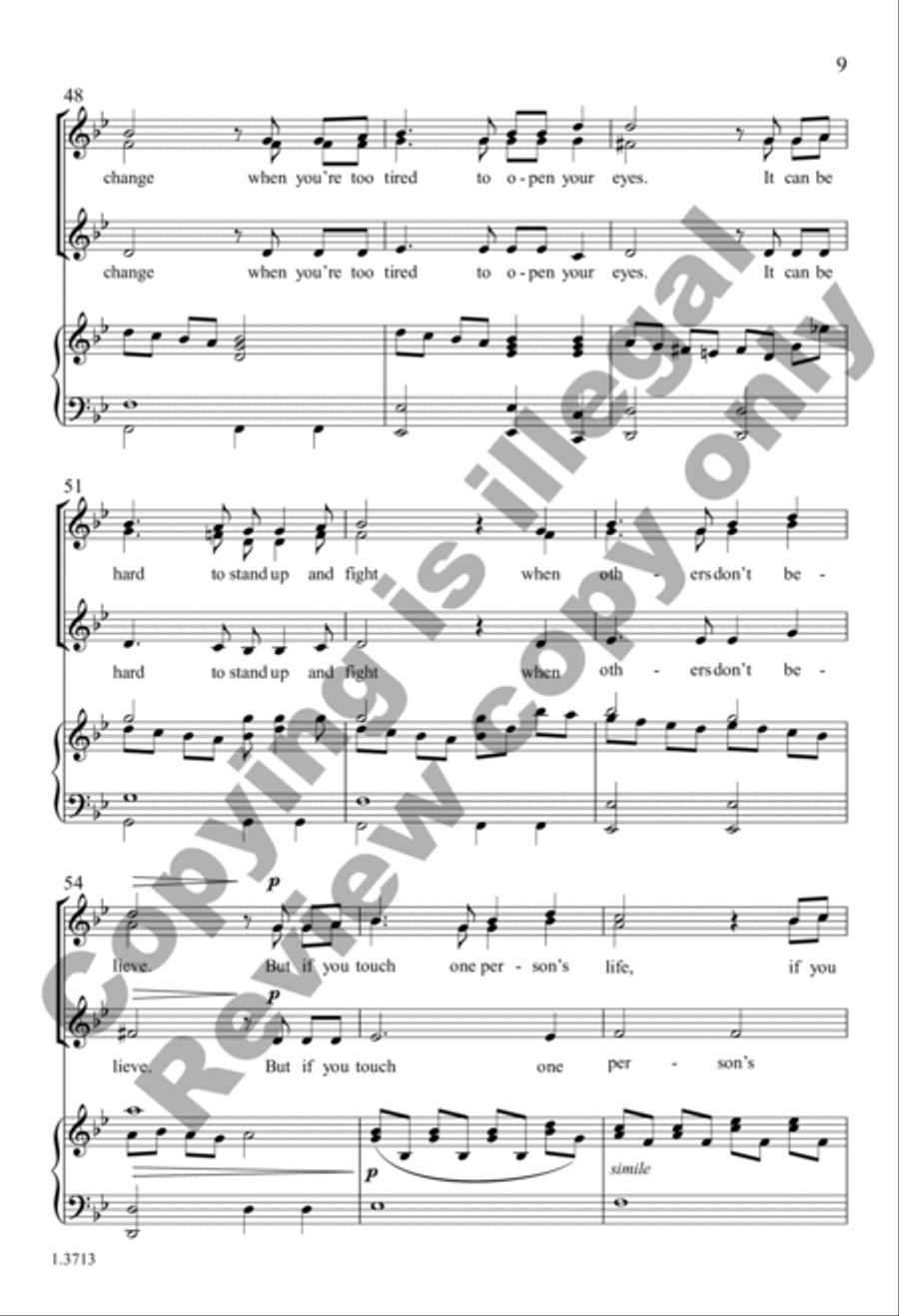 Change (Choral Score) SSA scores gallery preview page 9