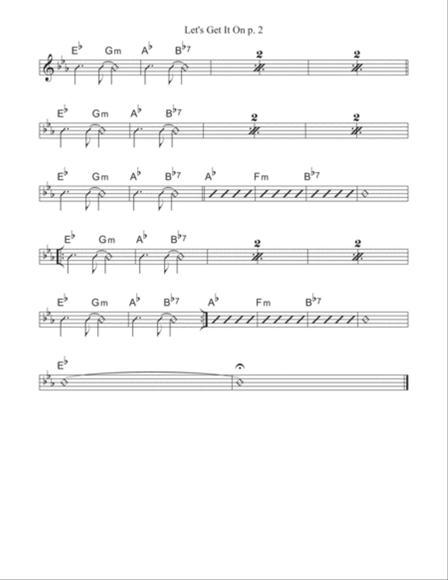 Let's Get It On Piano, Vocal, Guitar scores gallery preview page 2