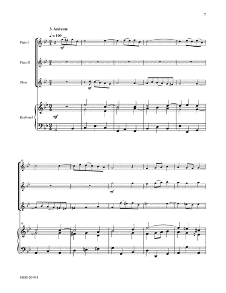Savior of the Nations, Come Flute scores gallery preview page 5