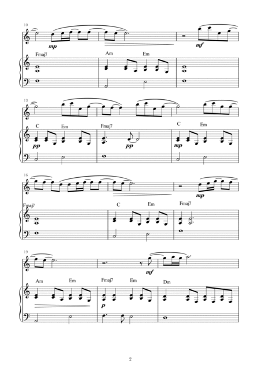 What Was I Made For? Flute scores gallery preview page 2