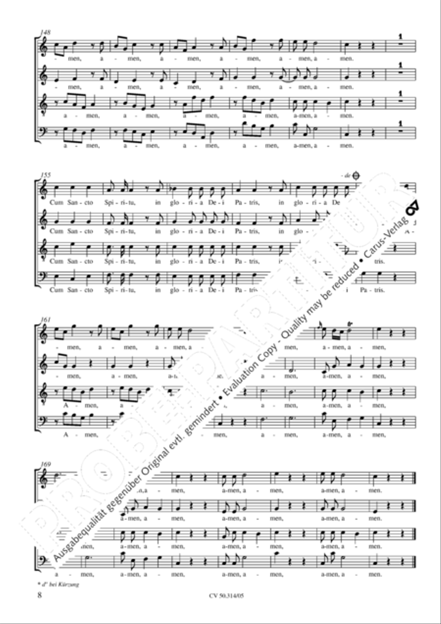 Missa Sancti Joannis Nepomuceni 4-Part scores gallery preview page 9