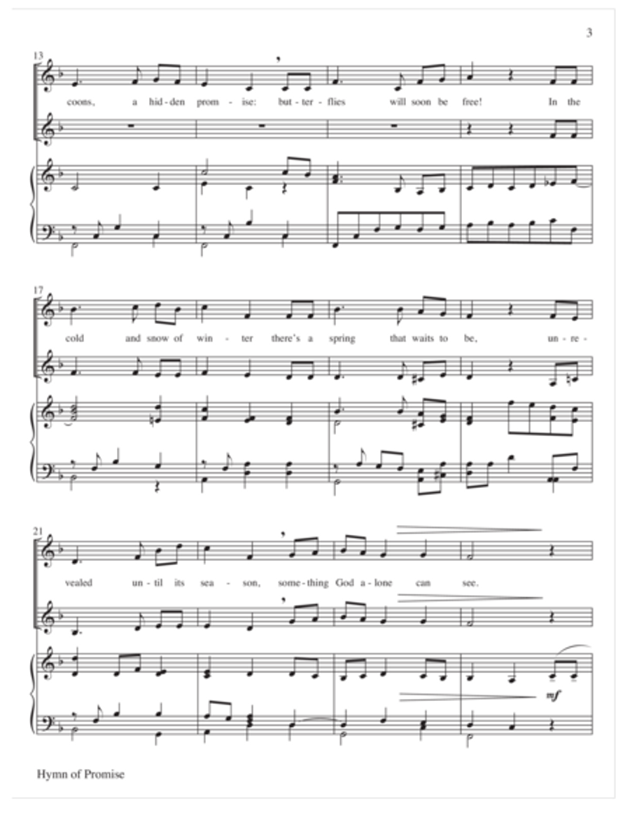 Hymn of Promise Choir scores gallery preview page 3