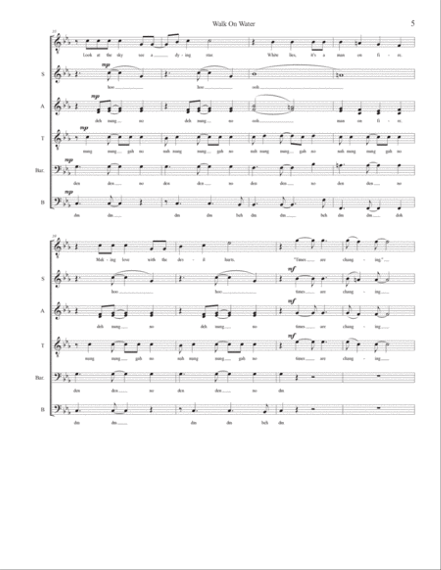 Walk On Water 4-Part scores gallery preview page 5