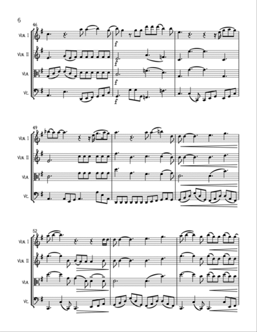 Lover String Quartet scores gallery preview page 6