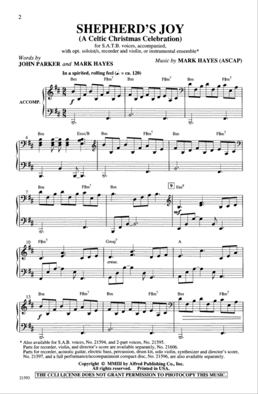 Shepherd's Joy 4-Part scores gallery preview page 1