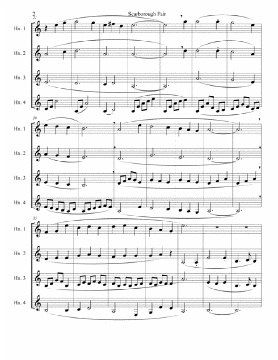 Scarborough Fair Brass Ensemble scores gallery preview page 3