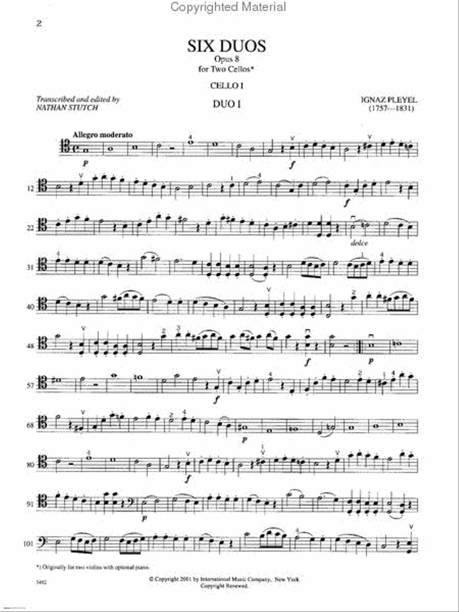 Six Duos, Originally For Two Violins String Duet scores gallery preview page 2