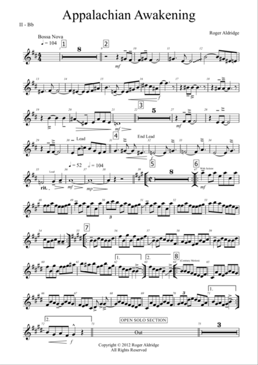 Appalachian Awakening Parts Jazz Ensemble scores gallery preview page 6