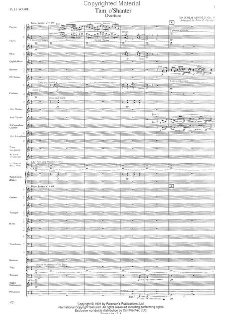 Tam O'shanter Overture, Op. 51 Concert Band scores gallery preview page 2