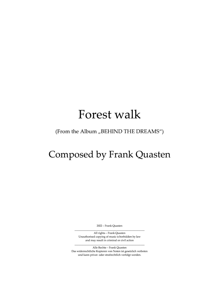 Forest walk Forest walk Piano Solo scores gallery preview page 1