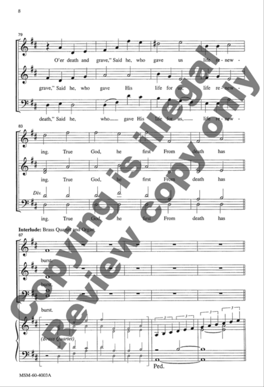 With High Delight (Choir Score) 4-Part scores gallery preview page 8