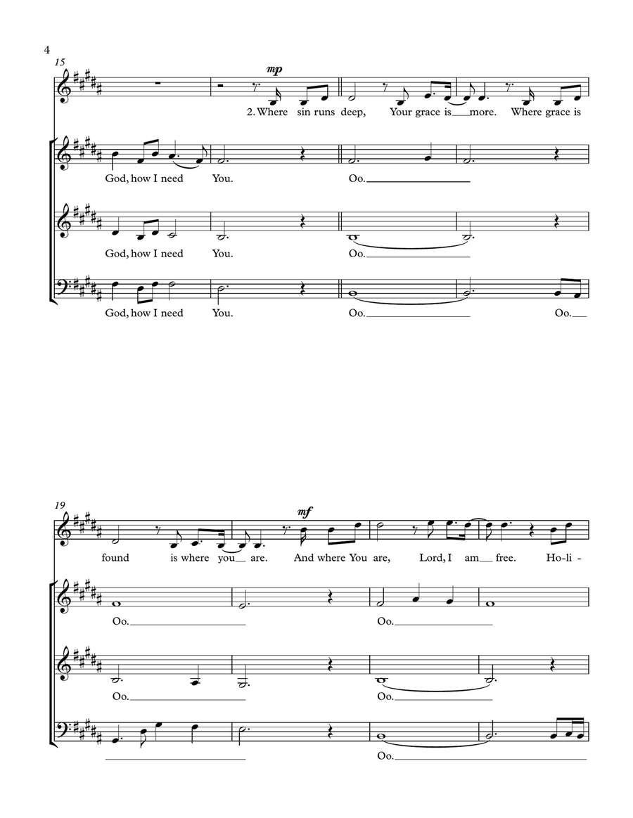 Lord, I Need You 3-Part scores gallery preview page 4