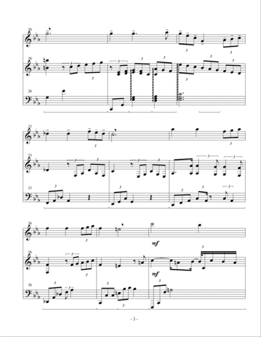 Fantasy in C minor Flute Solo scores gallery preview page 4