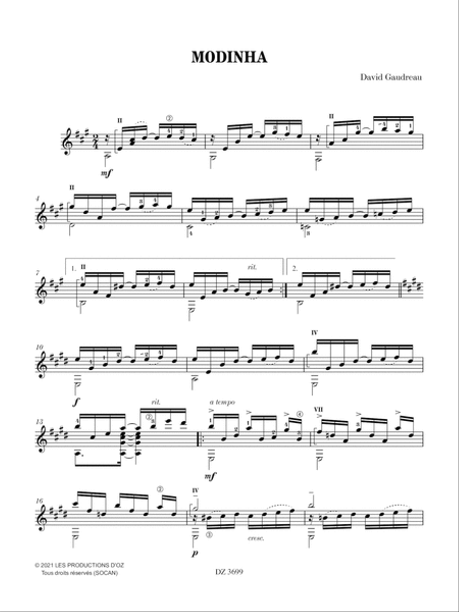 Modinha Modinha Classical Guitar scores gallery preview page 3