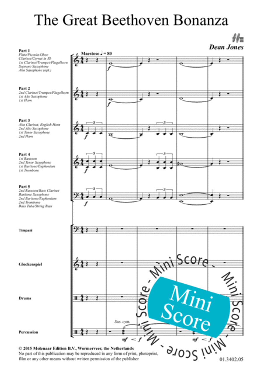 The Great Beethoven Bonanza Concert Band scores gallery preview page 5