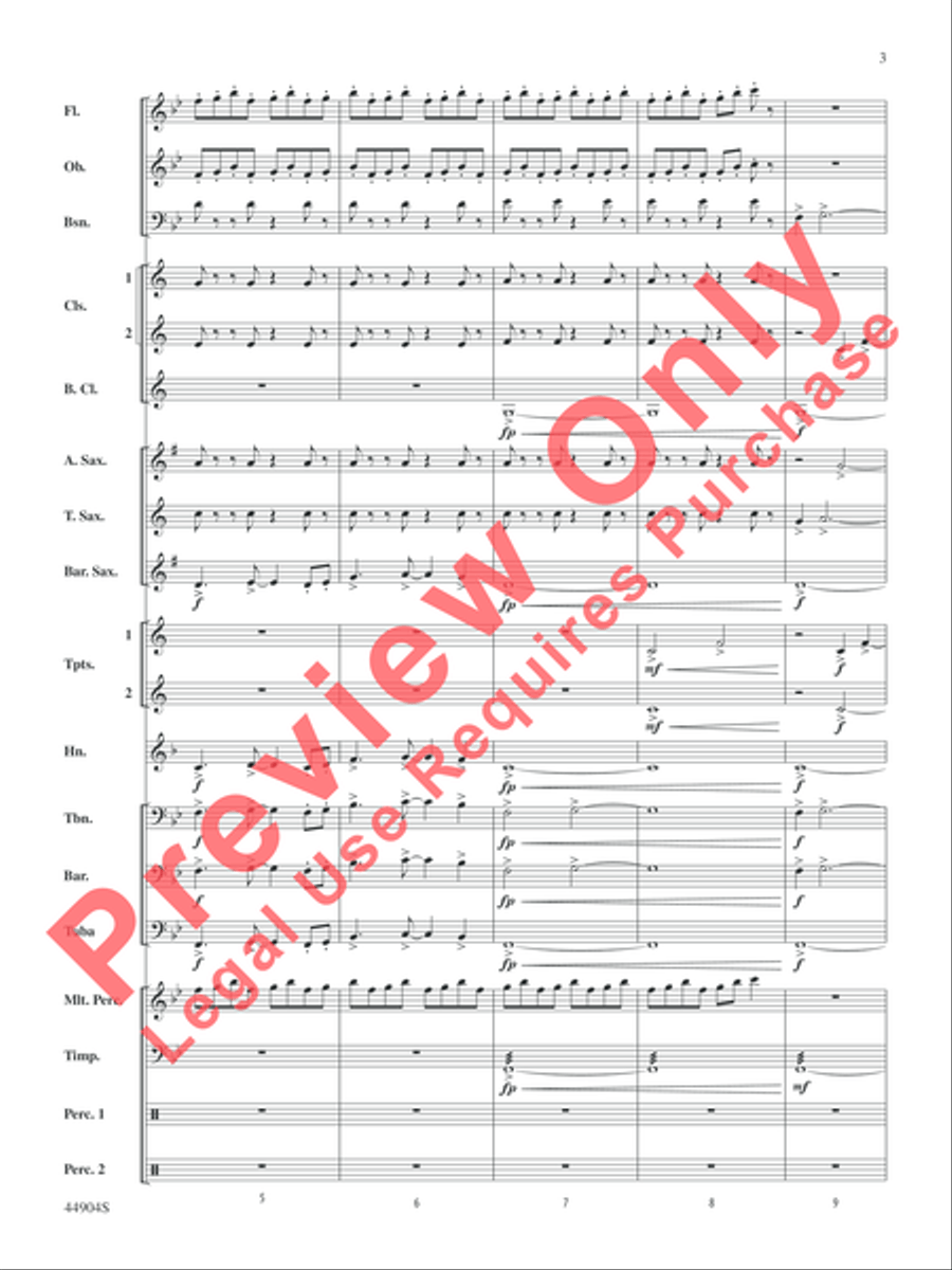 Vivo! Vivo! Concert Band scores gallery preview page 4
