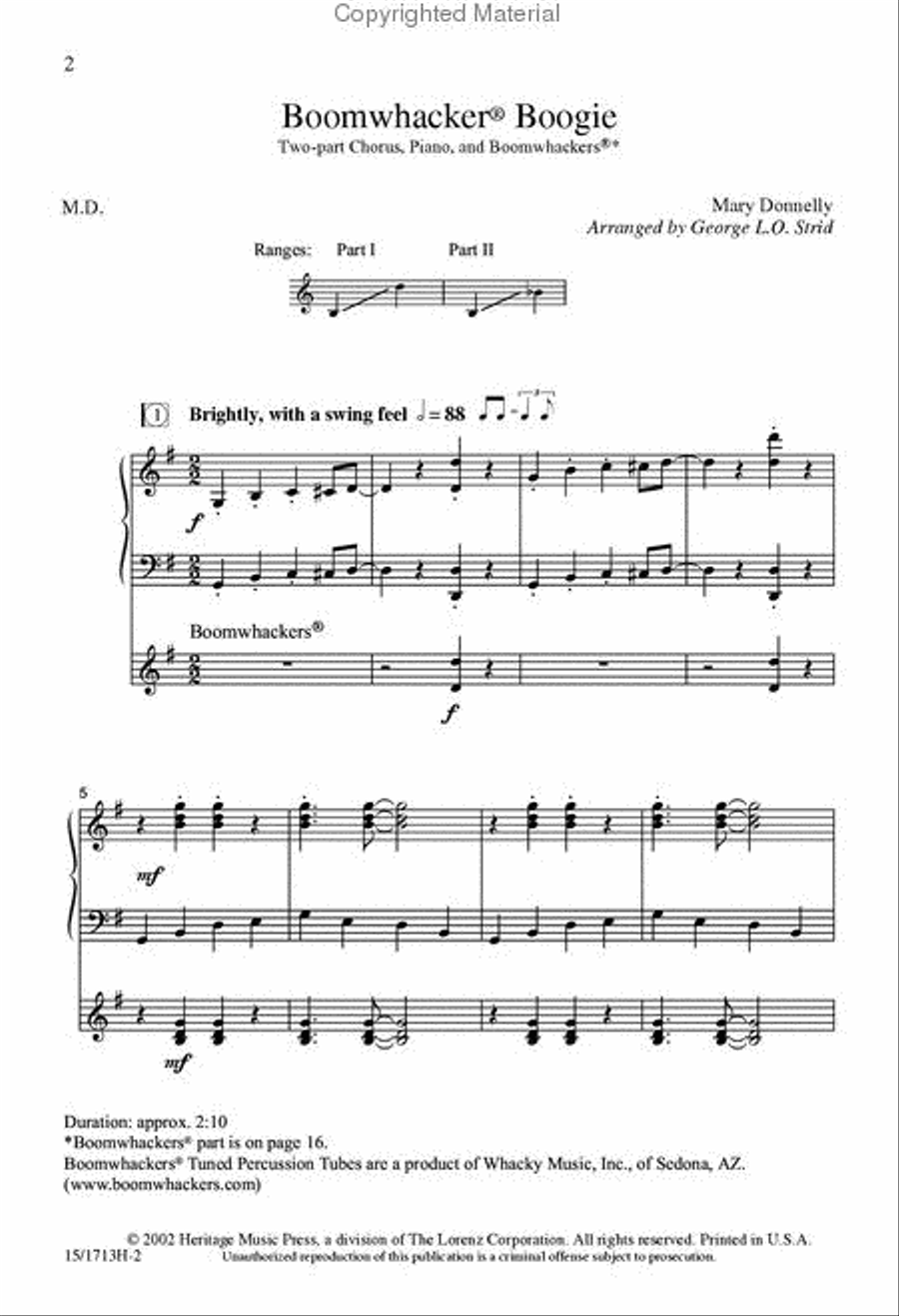 Boomwhacker Boogie 2-Part scores gallery preview page 2
