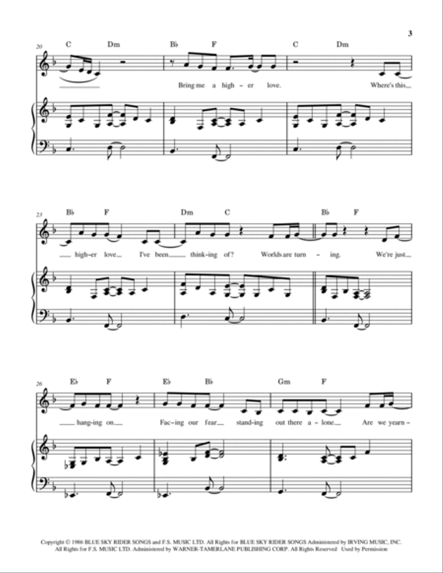 Higher Love Voice scores gallery preview page 3