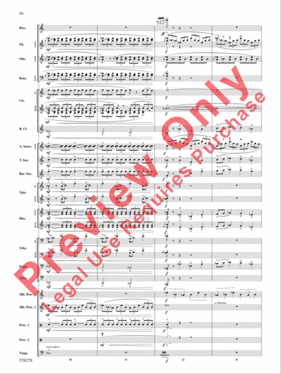 The Winged Stallion Concert Band scores gallery preview page 17