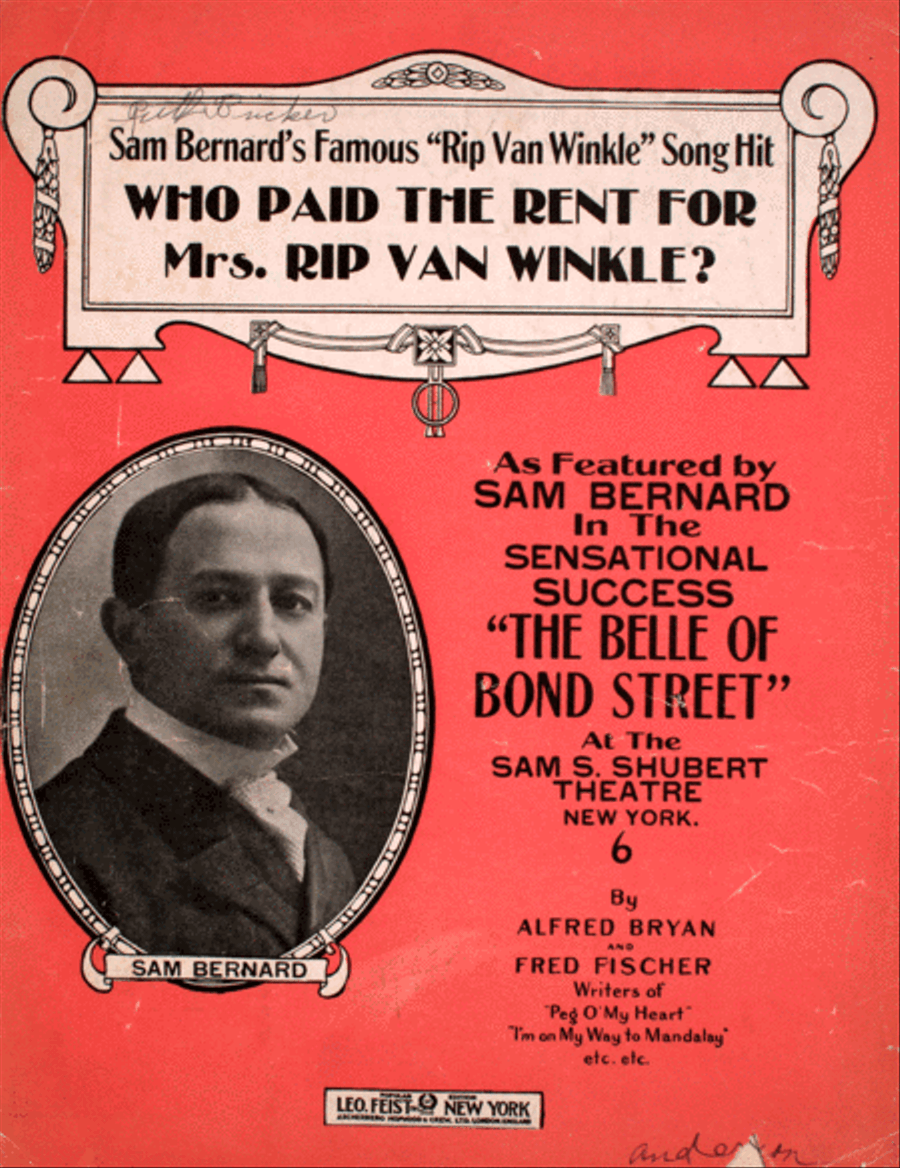 Who Paid the Rent for Mrs. Rip Van Winkle Voice scores gallery preview page 1