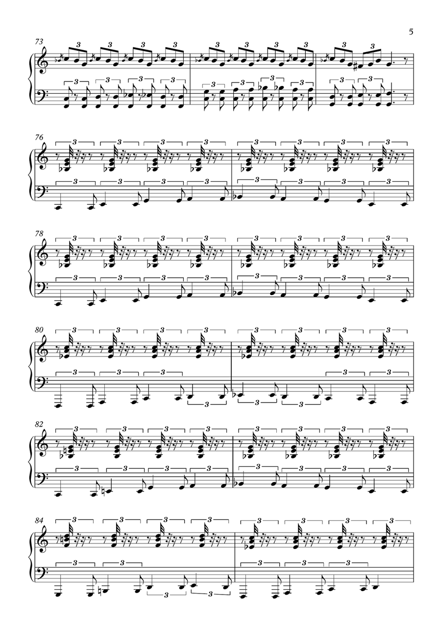 12 By 12 & A Bit Blues Piano Solo scores gallery preview page 5