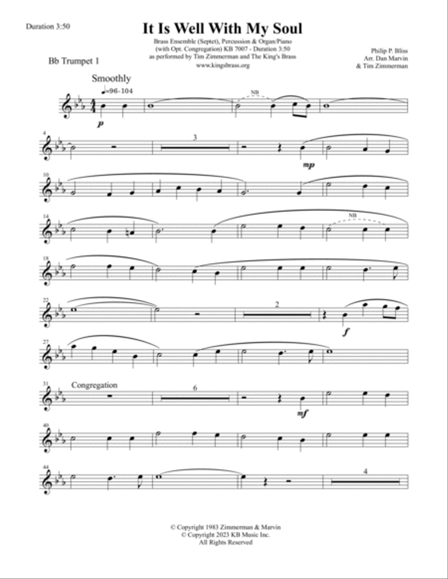 It Is Well with My Soul Trombone scores gallery preview page 6