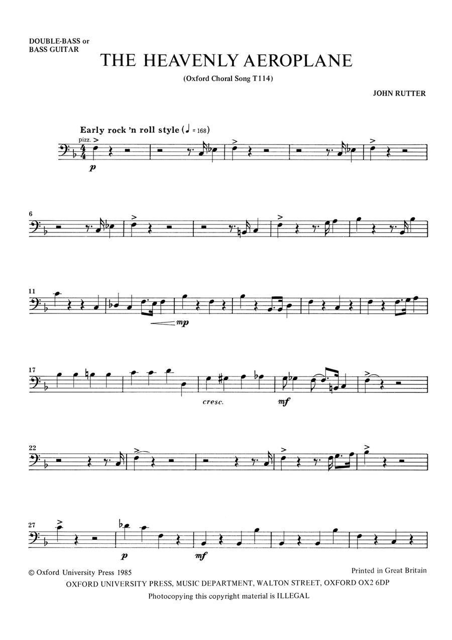 The heavenly aeroplane Score scores gallery preview page 1