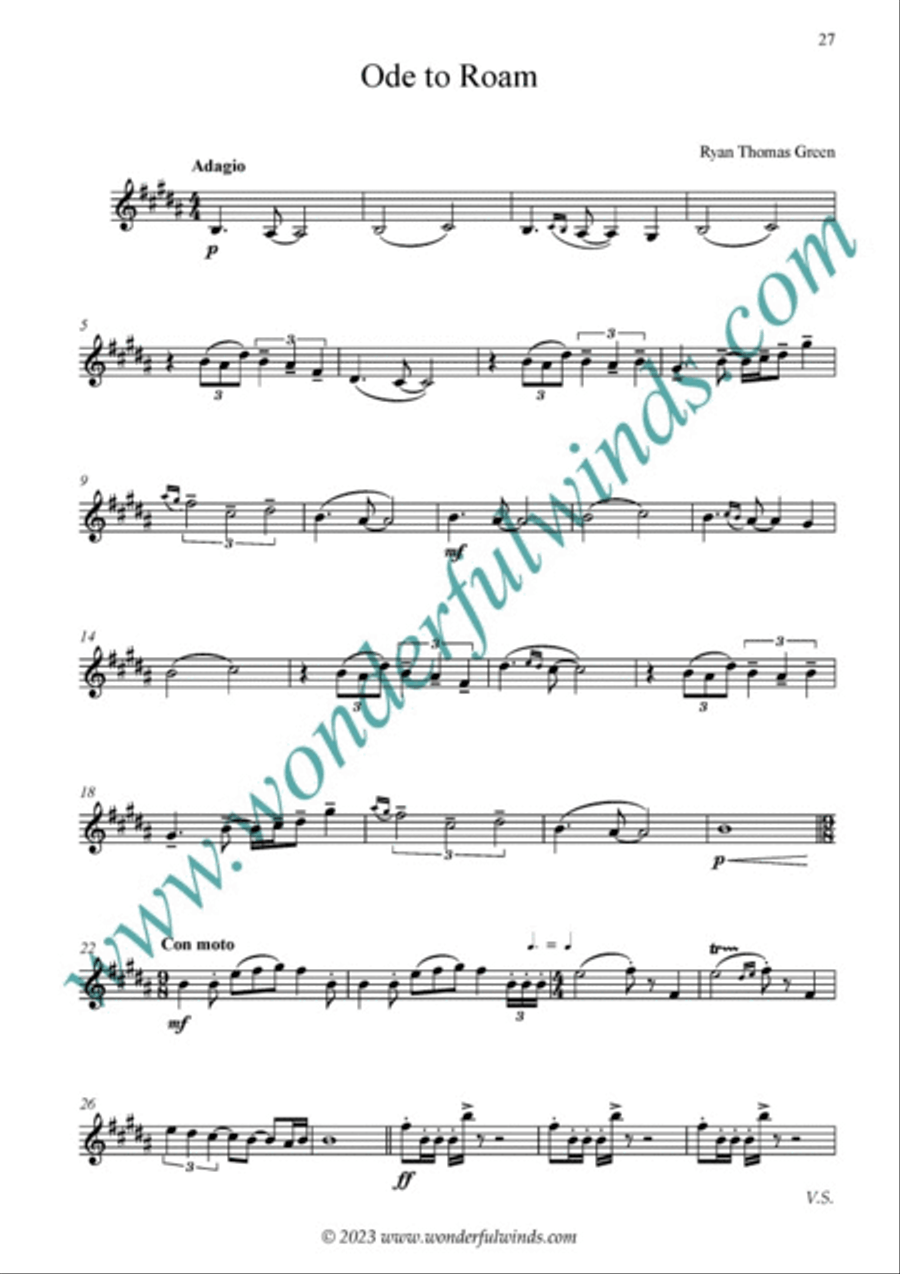 Ten Devon Pints B-Flat Clarinet scores gallery preview page 6