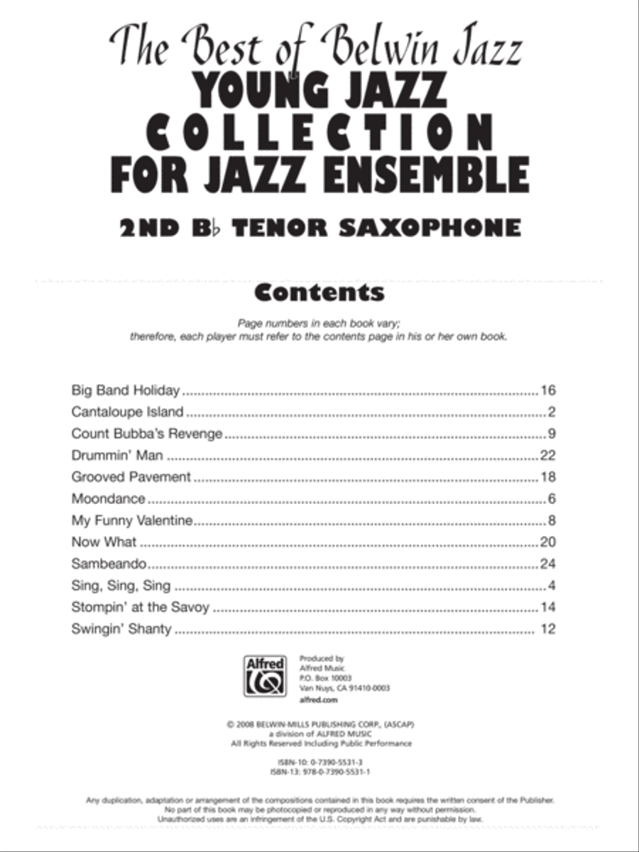 Young Jazz Collection for Jazz Ensemble Jazz Ensemble scores gallery preview page 2