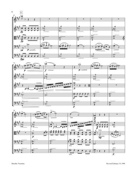 Nocturne from Borodin's String Quartet No. 2 arranged for String Orchestra image number null