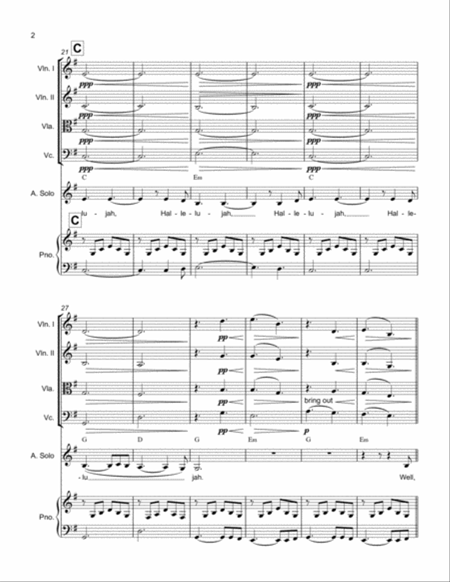 Hallelujah Hallelujah Small Ensemble scores gallery preview page 2