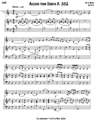 Allegro from Piano Sonata K. 332