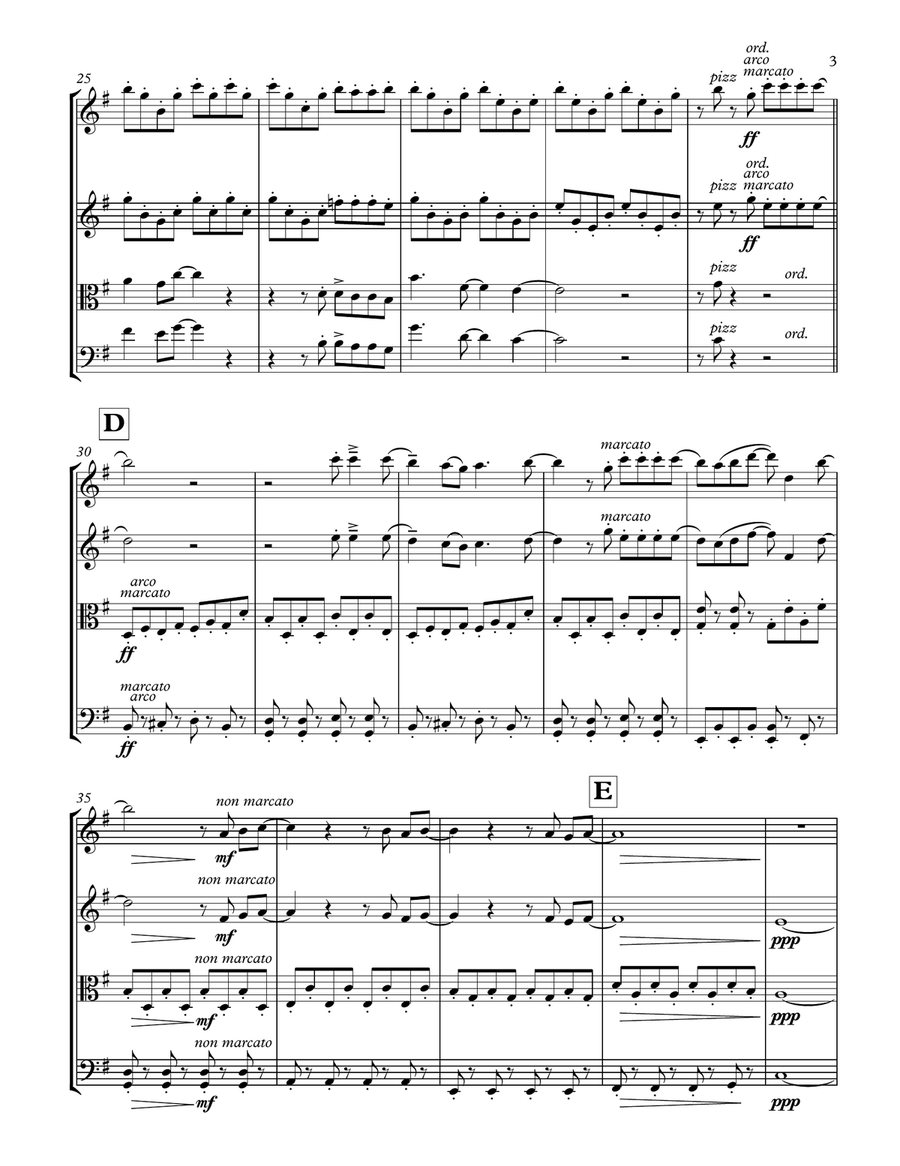 Since U Been Gone String Quartet scores gallery preview page 5